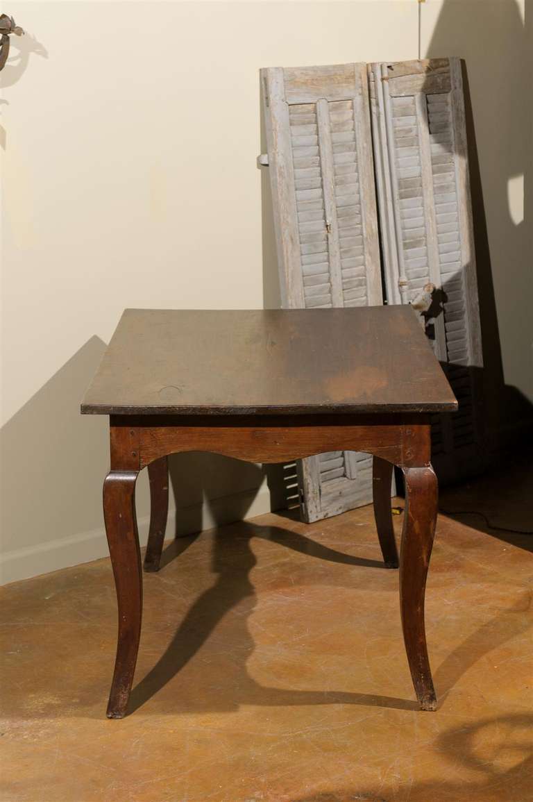19th Century Large Walnut Table or Desk For Sale 5