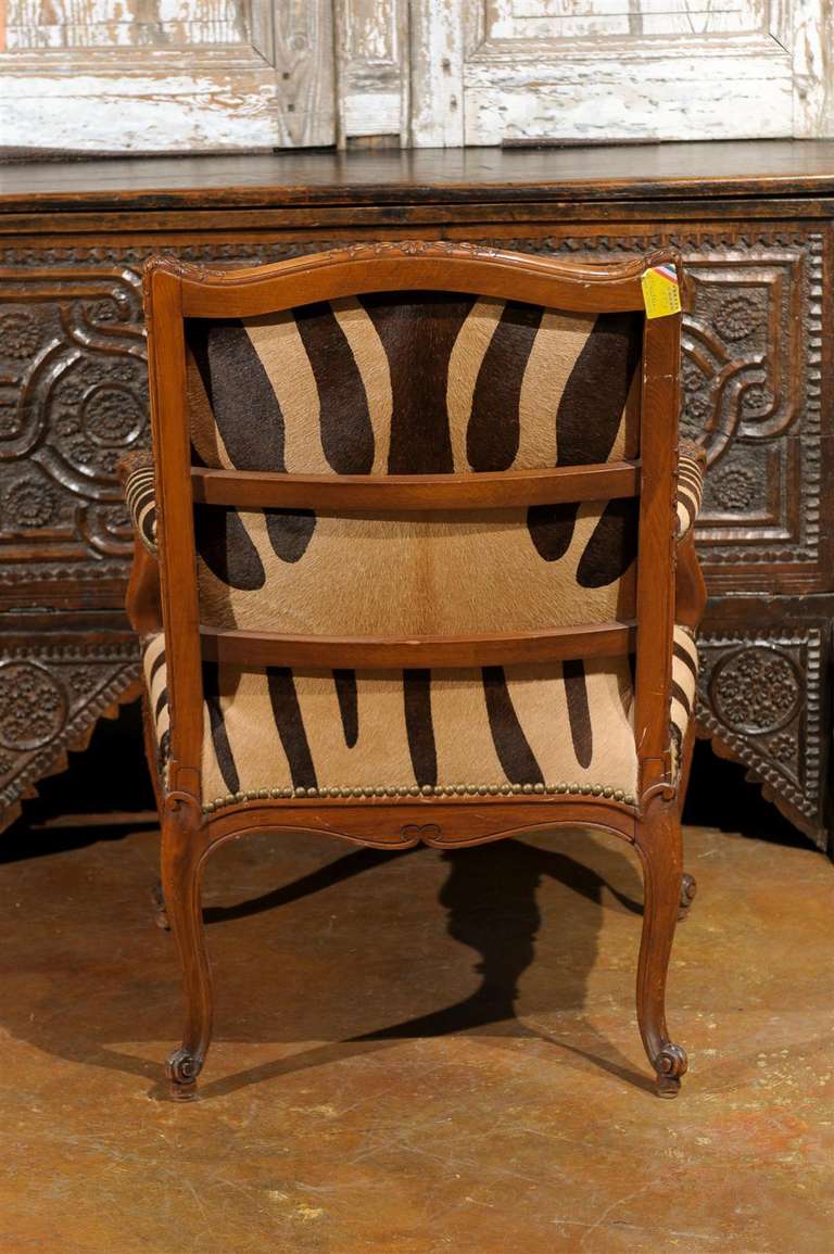 Louis XV French Zebra Chair at 1stDibs