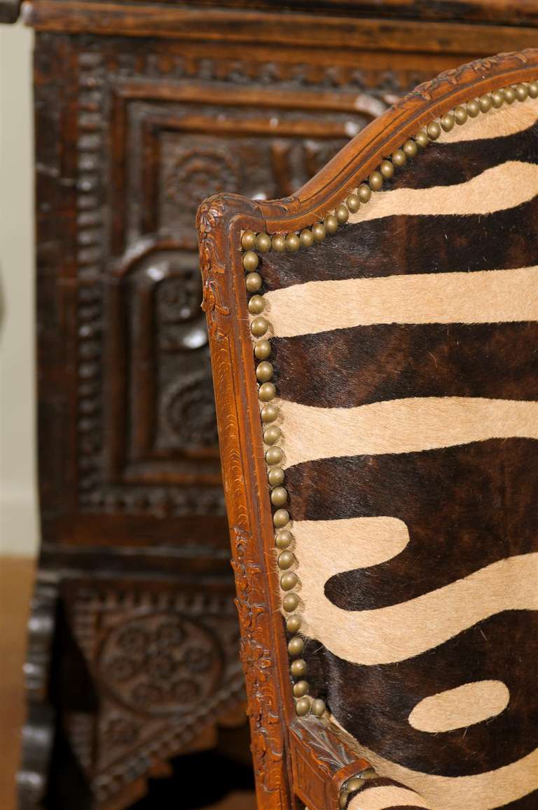 Louis XV French Zebra Chair at 1stDibs