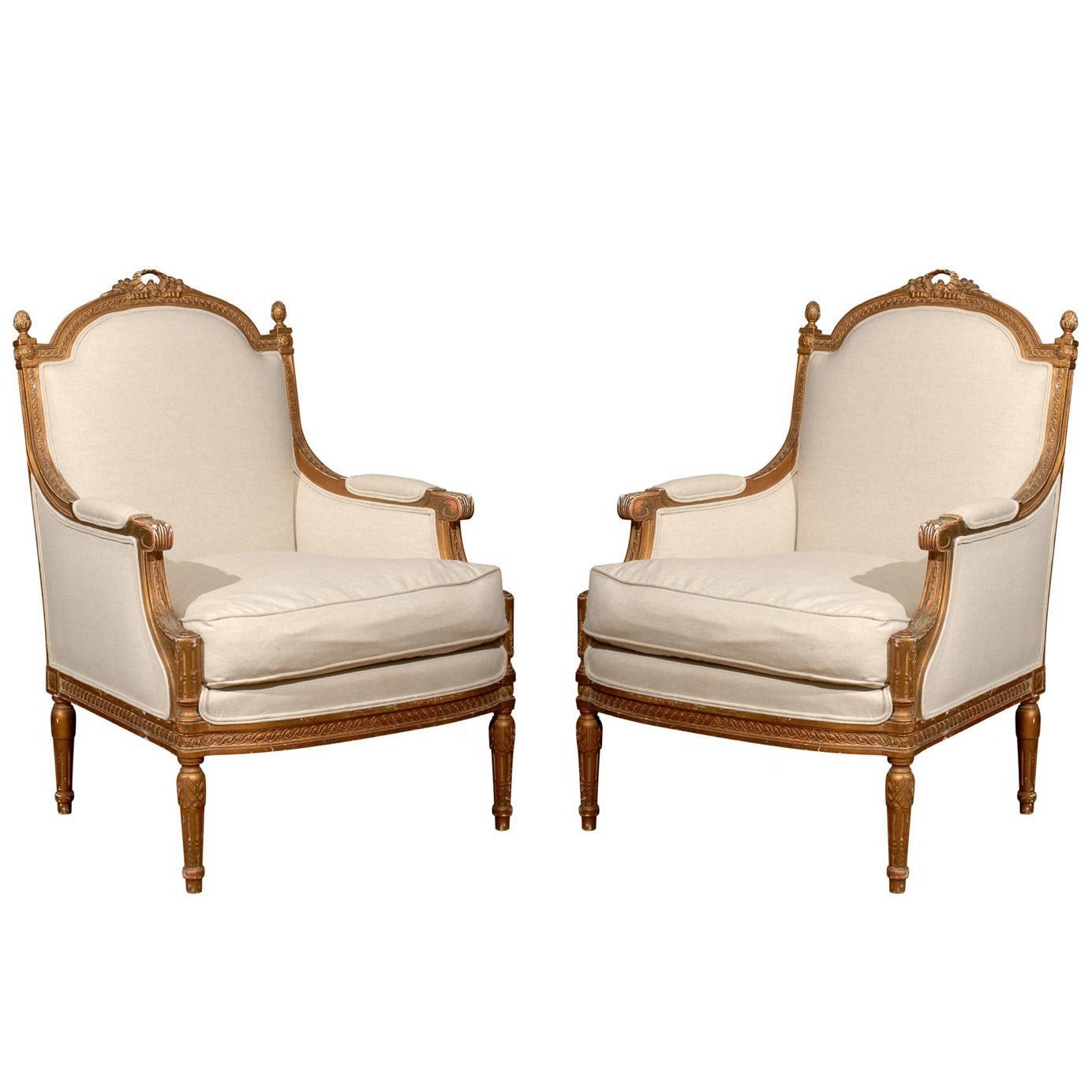 Pair of French Bergeres