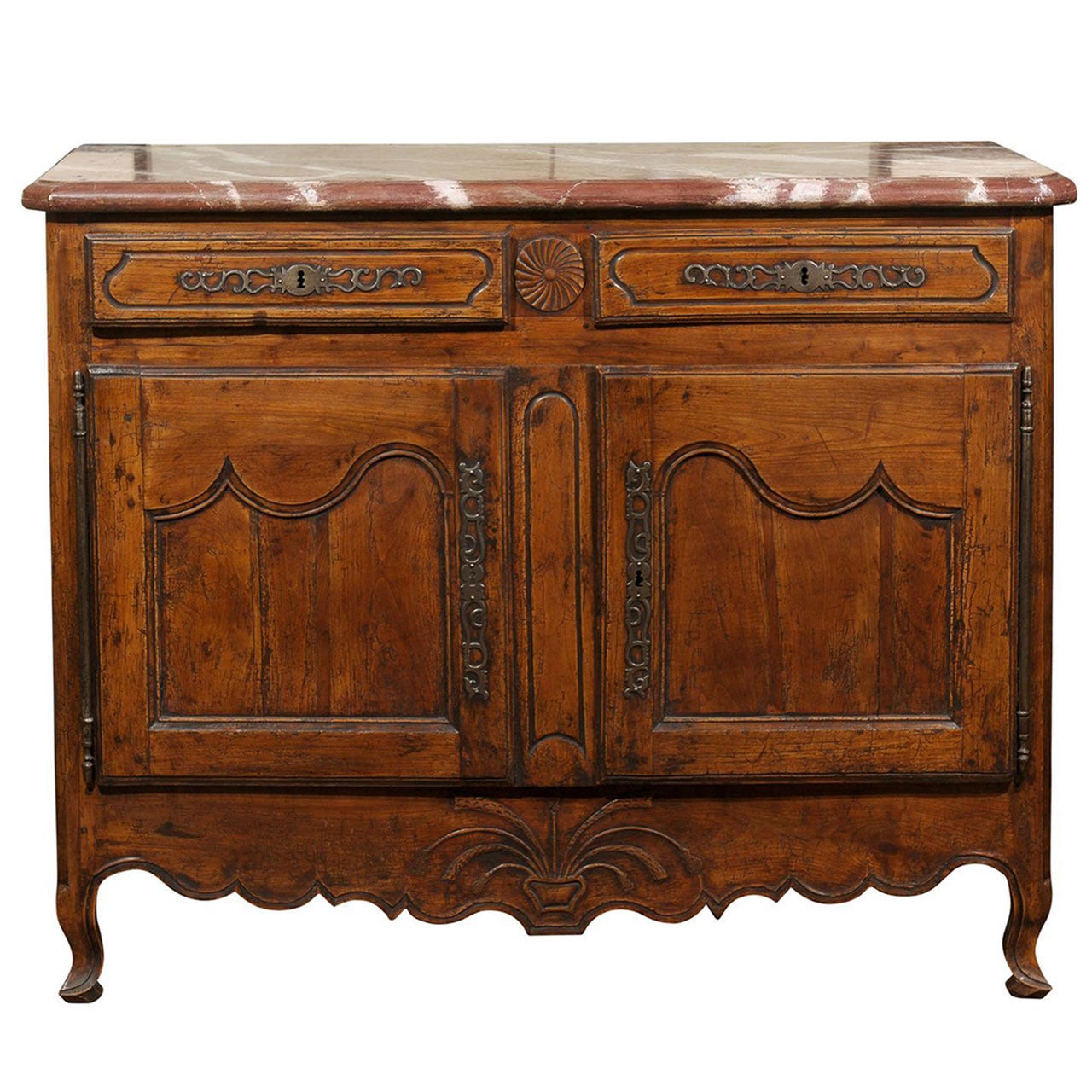 Louis XV Provincial Fruitwood Buffet For Sale