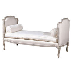 Louis XV Revival Grey Painted Daybed