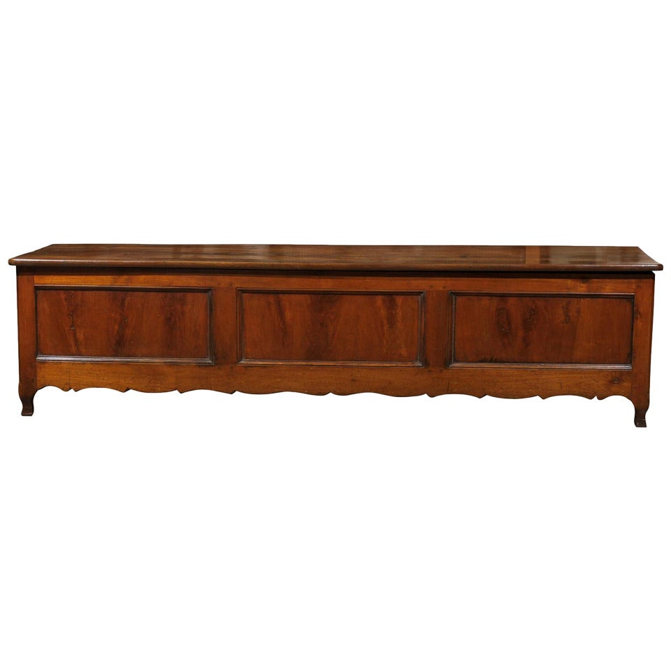 French Provincial 18th Century Fruitwood Coffer For Sale