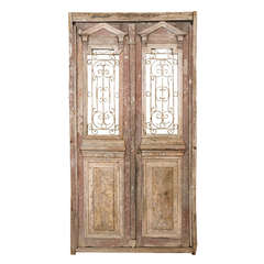 Antique Set of French Painted Doors