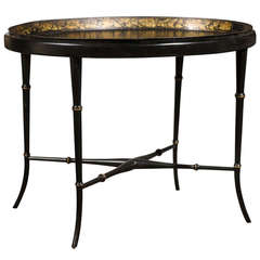 Chinoiserie Tole Tray on Stand