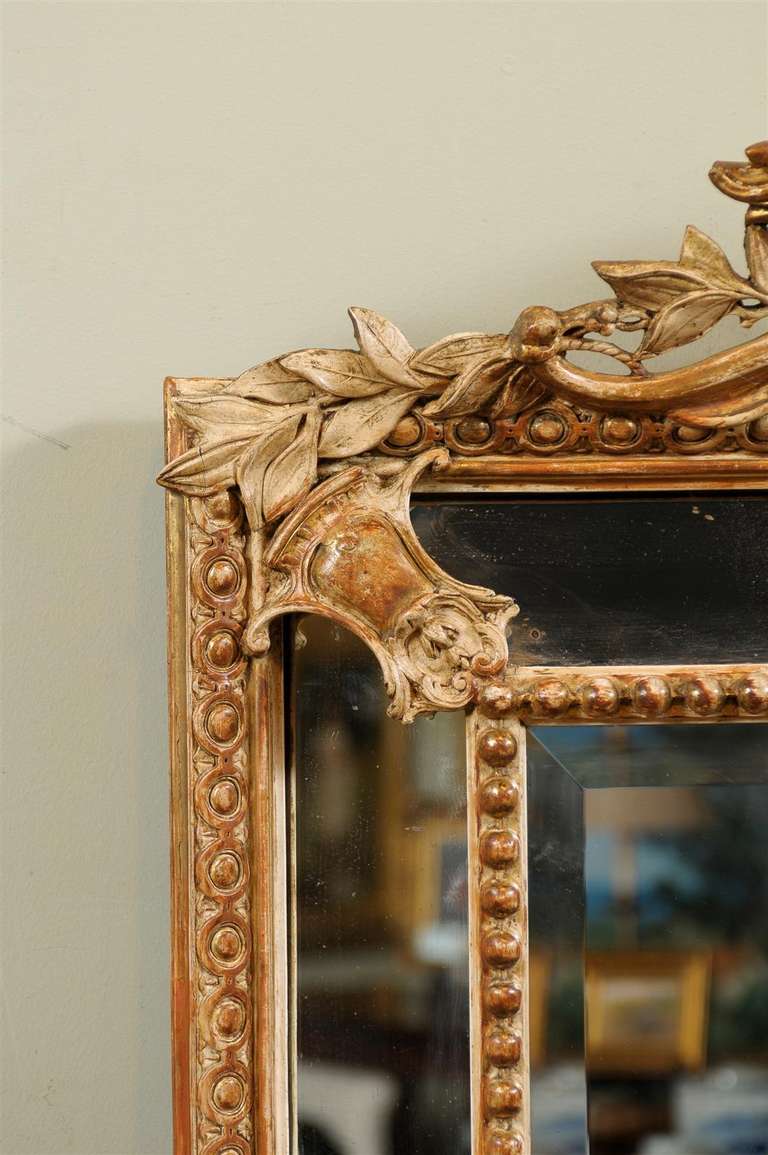 French Gilt Cushion Mirror 2
