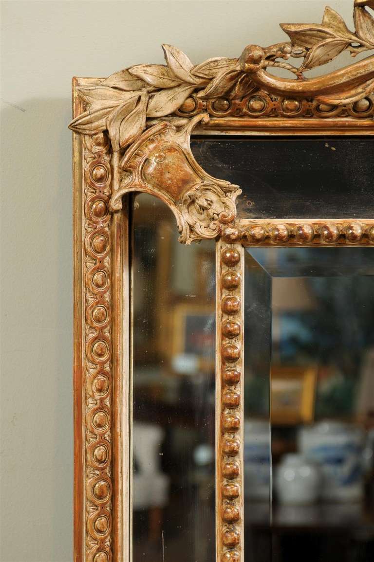 French Gilt Cushion Mirror 3