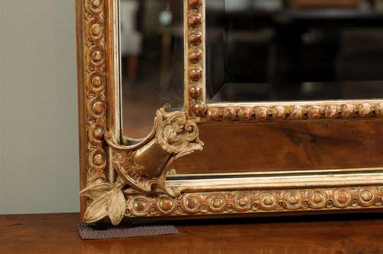 French Gilt Cushion Mirror 5