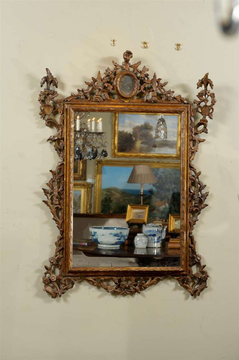 18th Century Giltwood Tuscan Mirror In Excellent Condition In Atlanta, GA