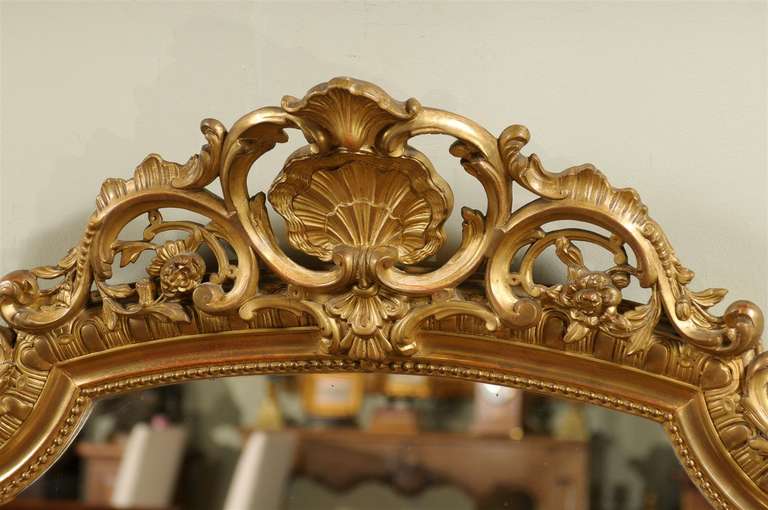 Napoleon III Giltwood Mirror with Crest 2