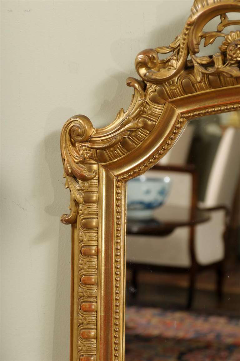 Napoleon III Giltwood Mirror with Crest 4