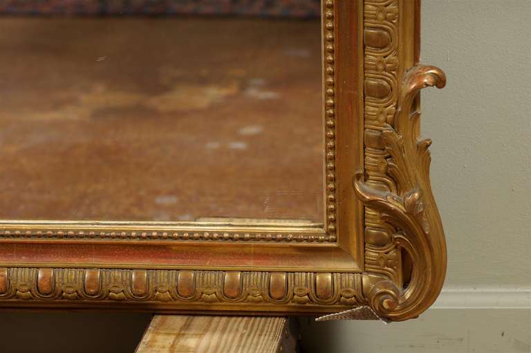 Napoleon III Giltwood Mirror with Crest 5