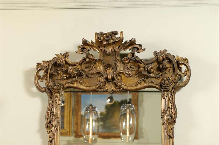 19th Century Pair of Ornate Pier Mirrors