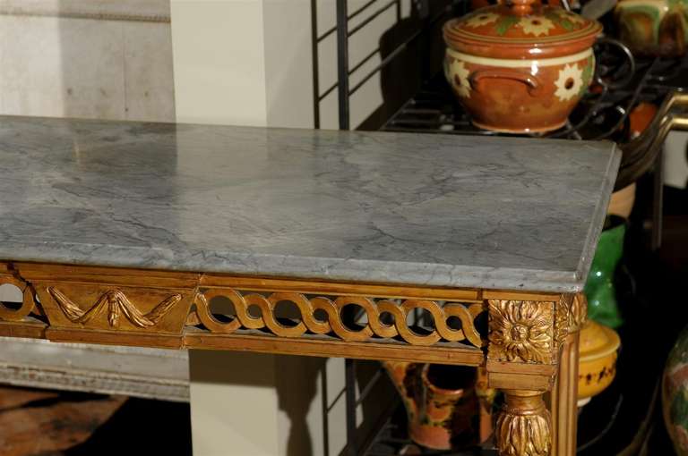 Early 19th Century Carved Giltwood and Gesso Side Table 3
