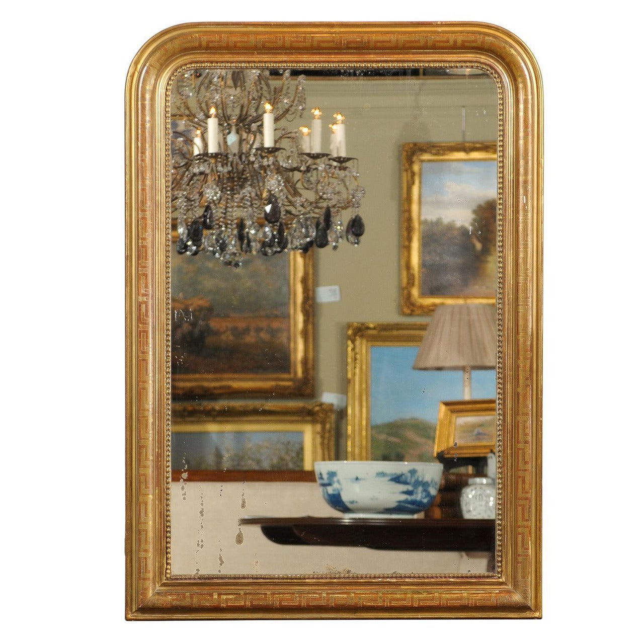 French Louis Phlippe Mirror with Greek Key