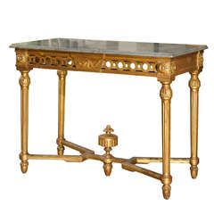 Early 19th Century Carved Giltwood and Gesso Side Table