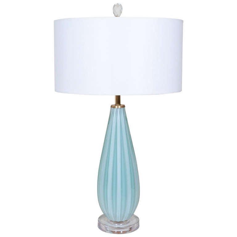 Vintage Aqua Murano Lamp