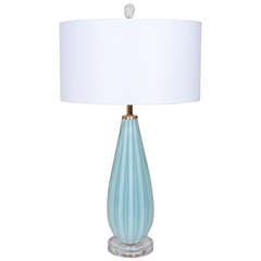 Vintage Aqua Murano Lamp
