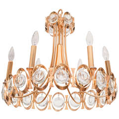 Six-Light Gold-Plated Chandelier by Palwa