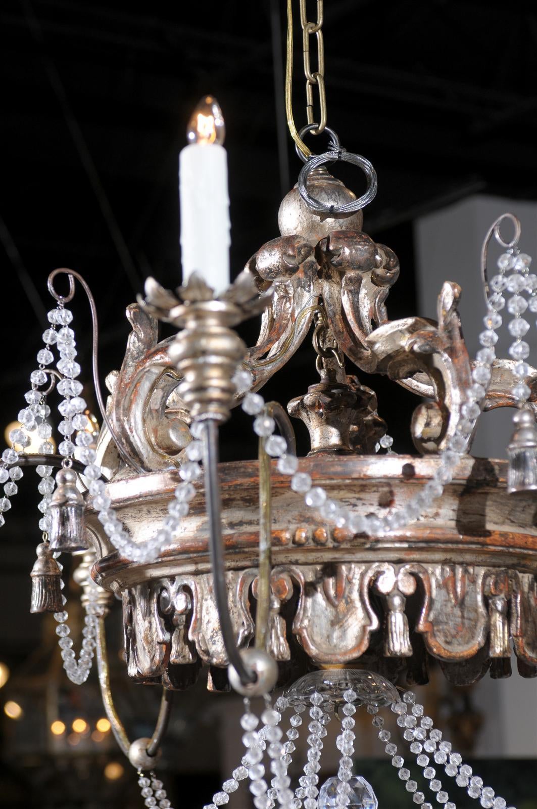 Italian Silvergilt Crown Chandelier 3