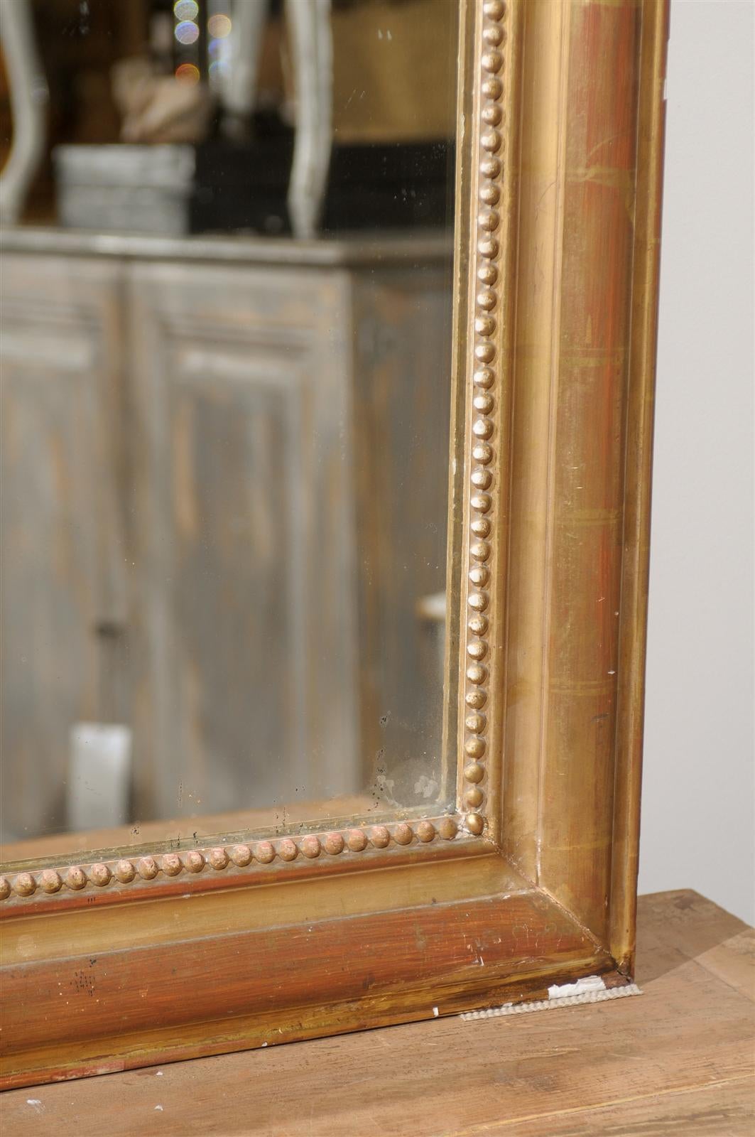 French Giltwood Mirror with Crest 2