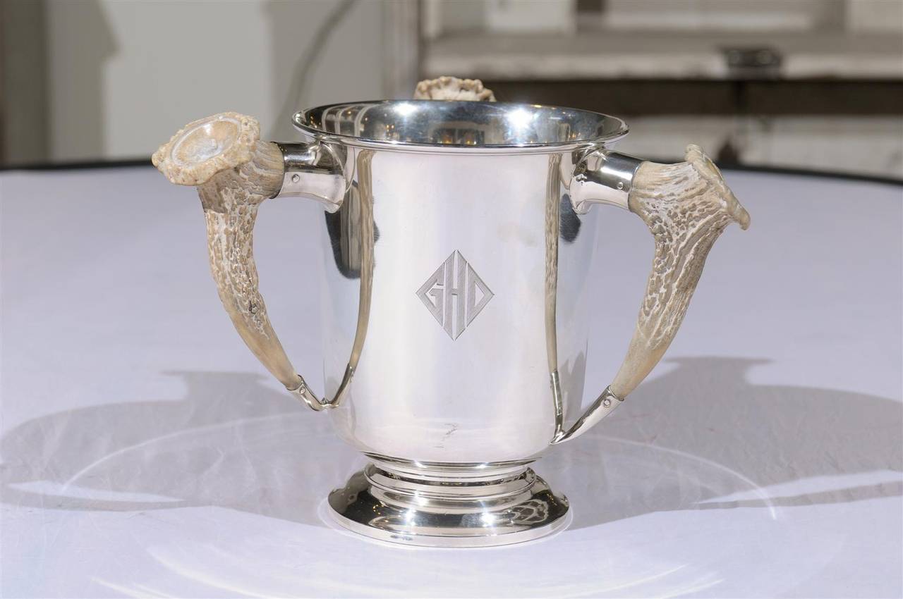 Antler Sterling Silver Engraved Trophy