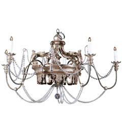 Italian Silvergilt Crown Chandelier