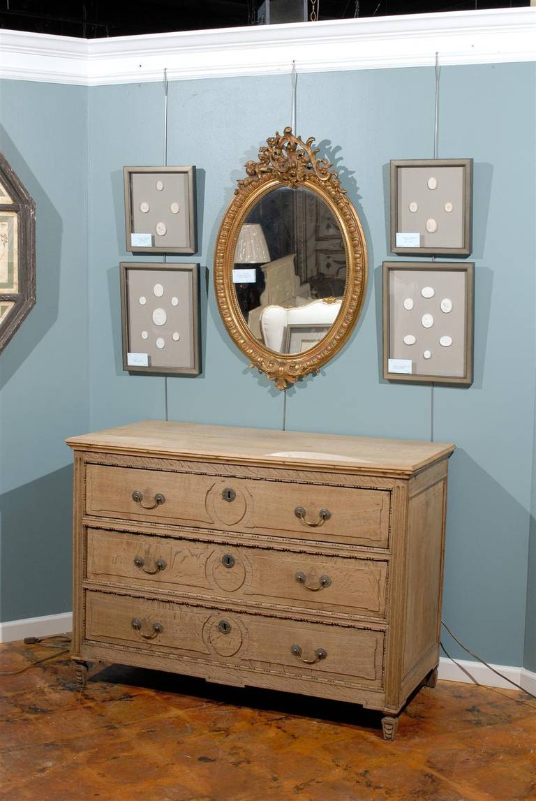 Belgian Bleached Oak Commode from Belgium