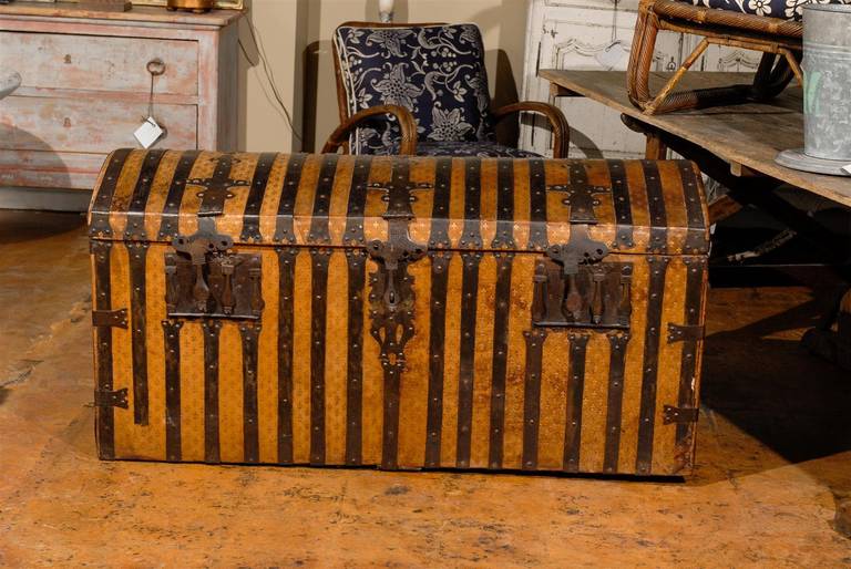 19th Century French Domed Top Trunk