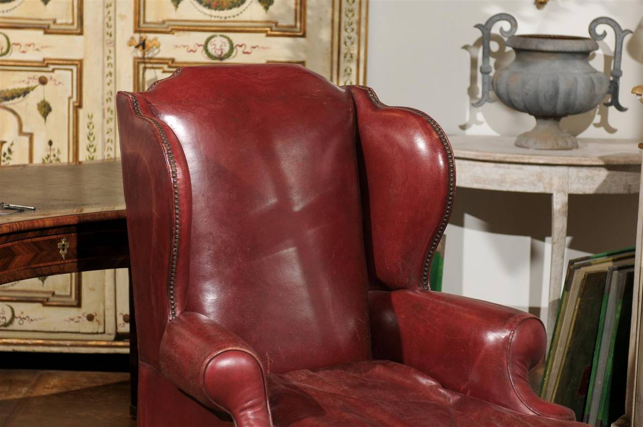 Late 19th Century English Wingback Chair 5