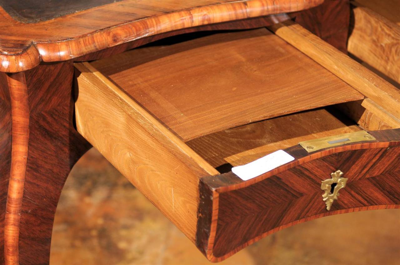 Late 19th Century Italian Mahogany Marquetry Inlaid Desk 3