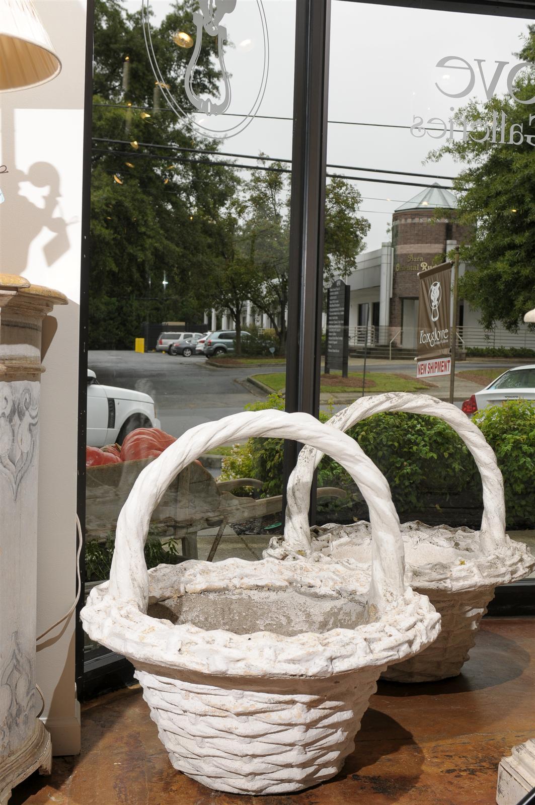 large concrete basket