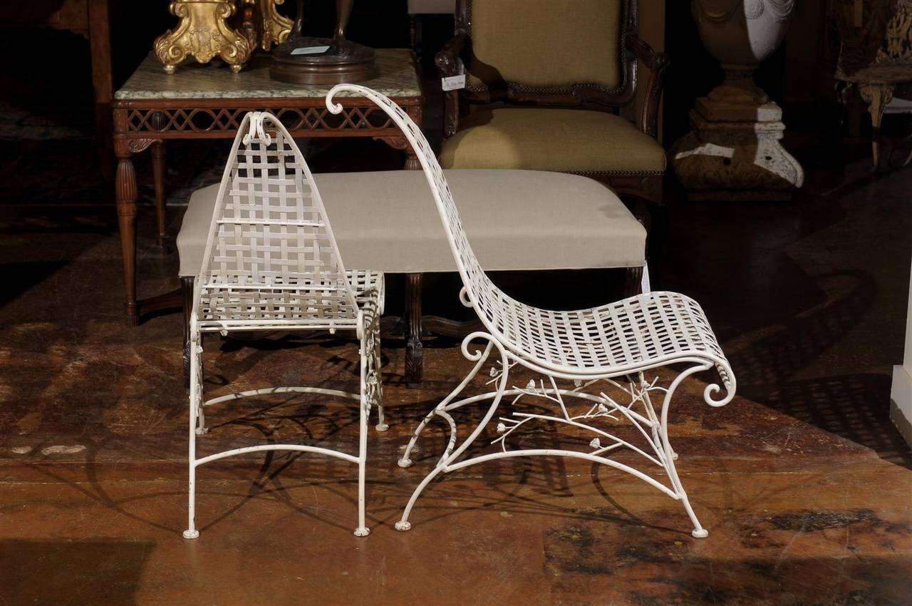 English Pair of Vintage Garden Chairs