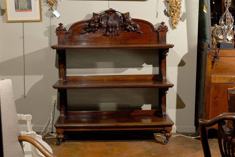 English Mahogany Three Tier Server