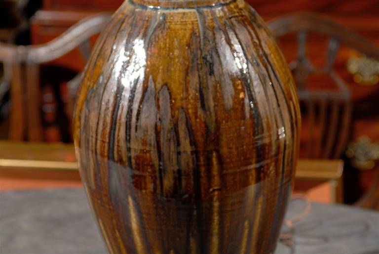 Handmade North Carolina Ceramic Urn as Lamp 1