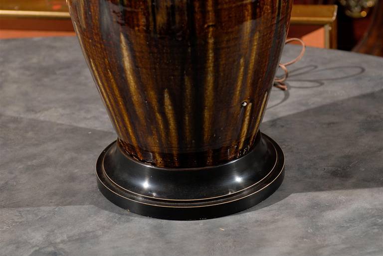 Contemporary Handmade North Carolina Ceramic Urn as Lamp