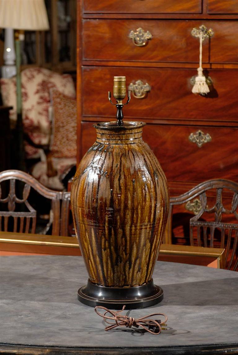Handmade North Carolina Ceramic Urn as Lamp 4