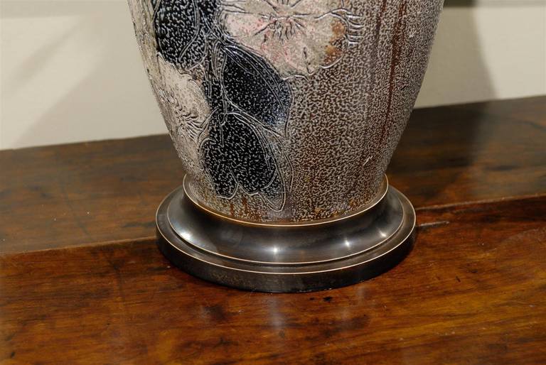 Contemporary Pair of North Carolina Studio Pottery Urn Lamps