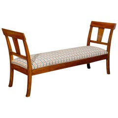 French Directoire Style Walnut Bench