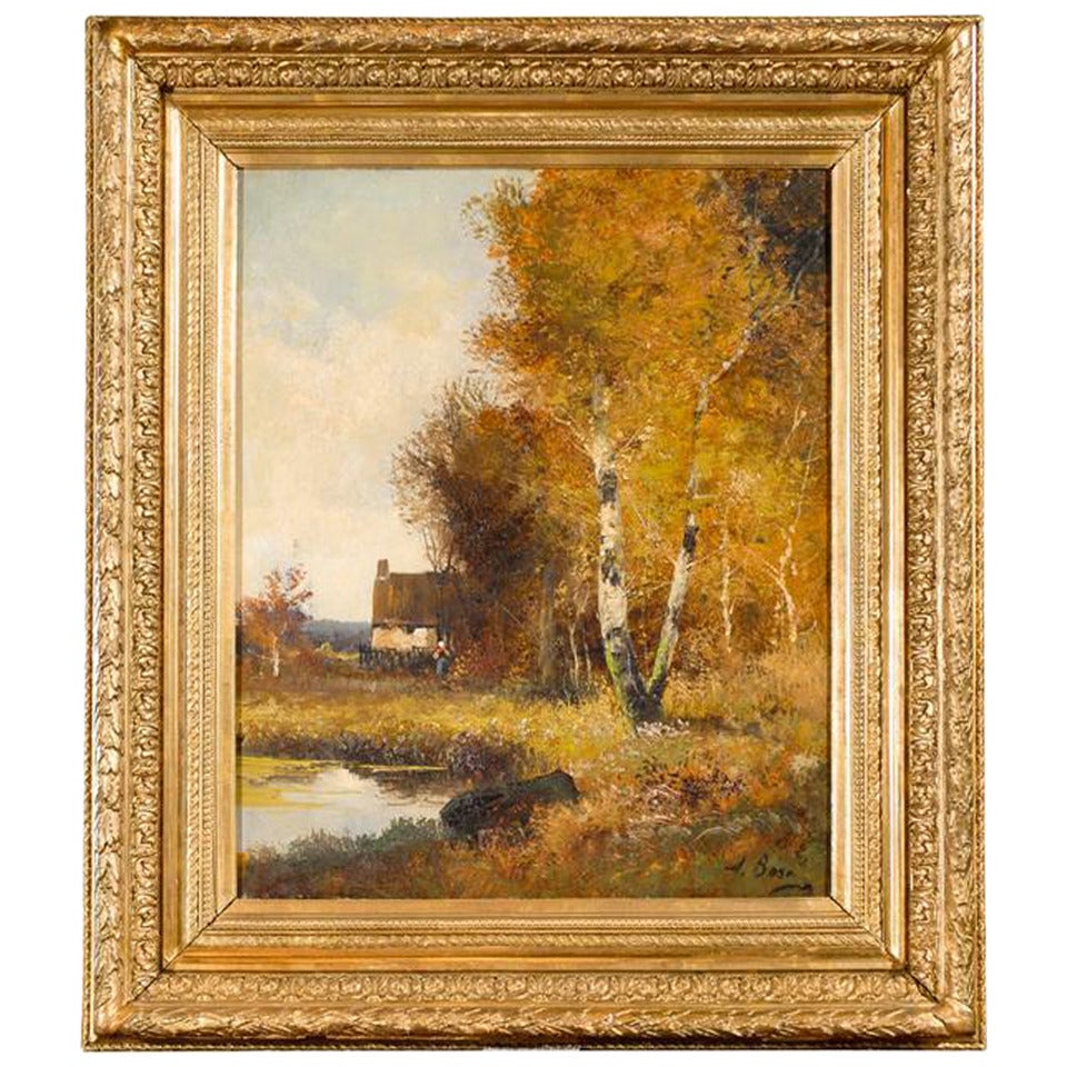 French Landscape Oil Painting