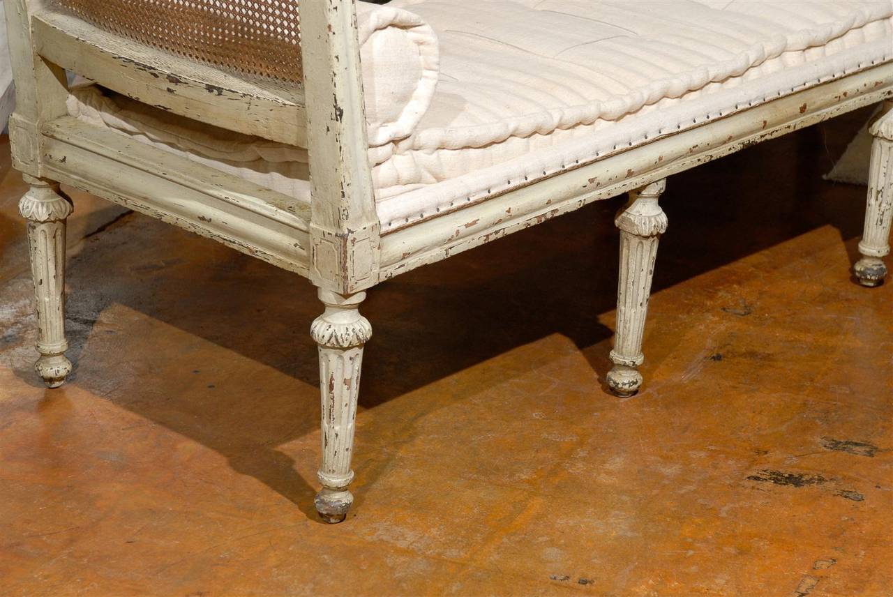 French Louis XVI Cane Bench 2