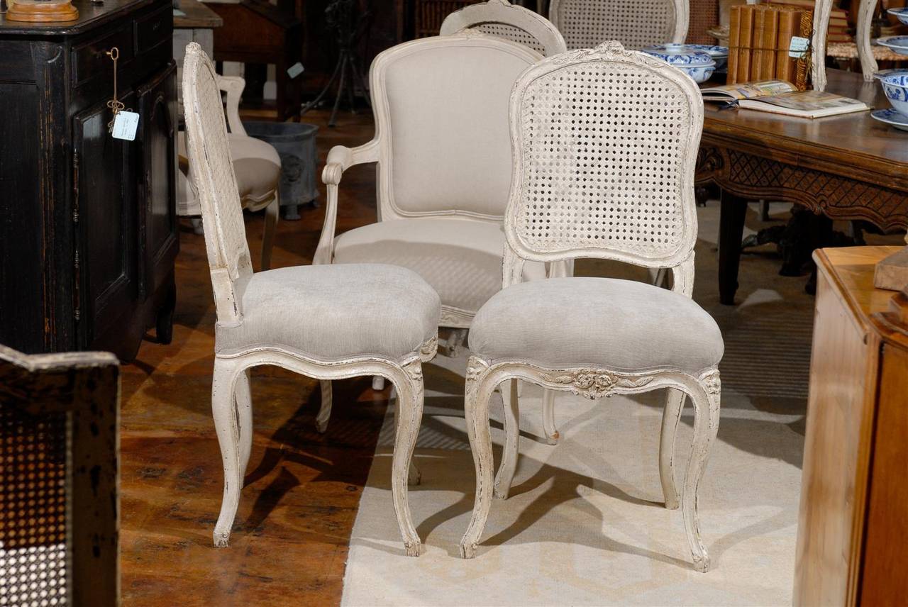 Set of Six French Cane Chairs 5