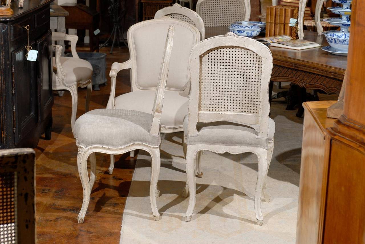 Set of Six French Cane Chairs 1