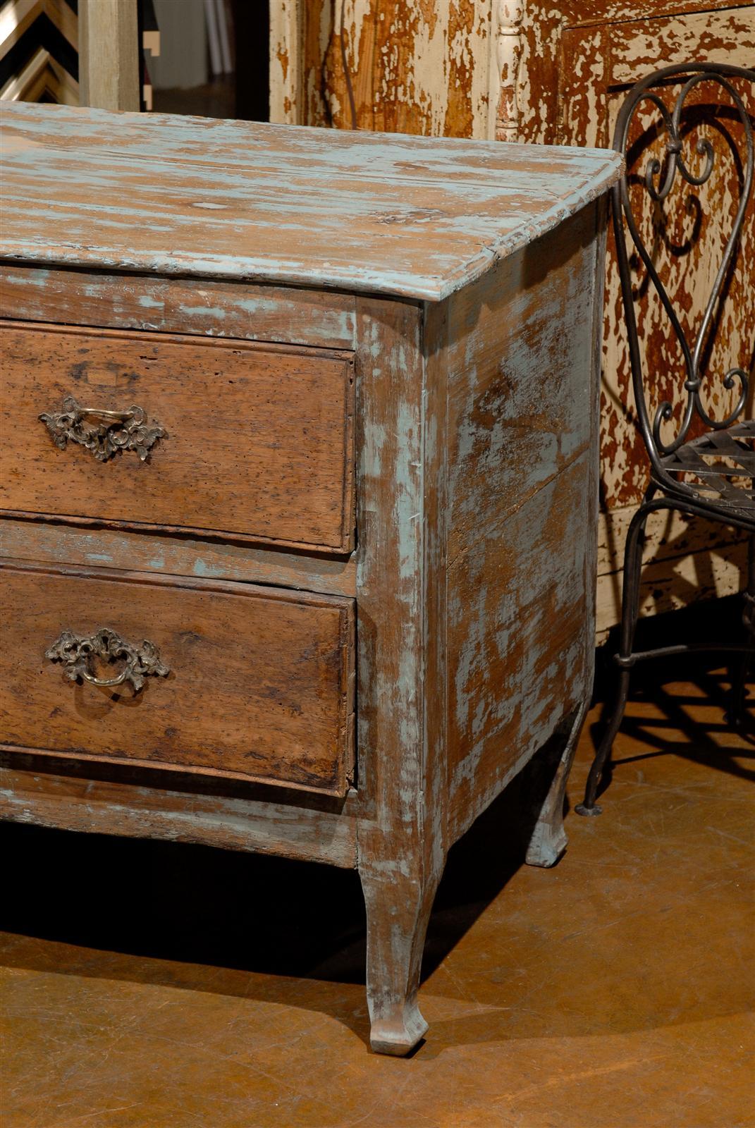 Wood 18th Century French Paint Decorated Commode