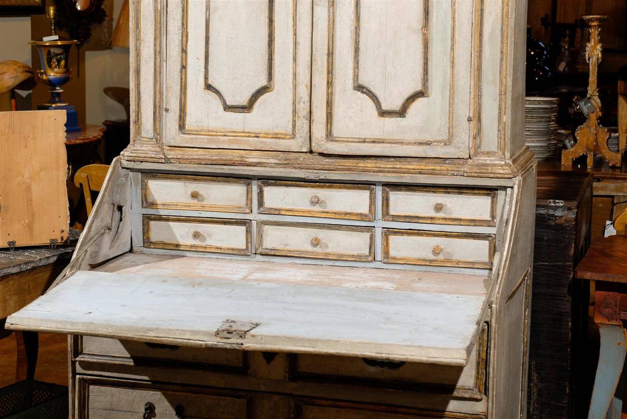 18th Century Italian Paint Decorated Drop-Front Secretaire 2