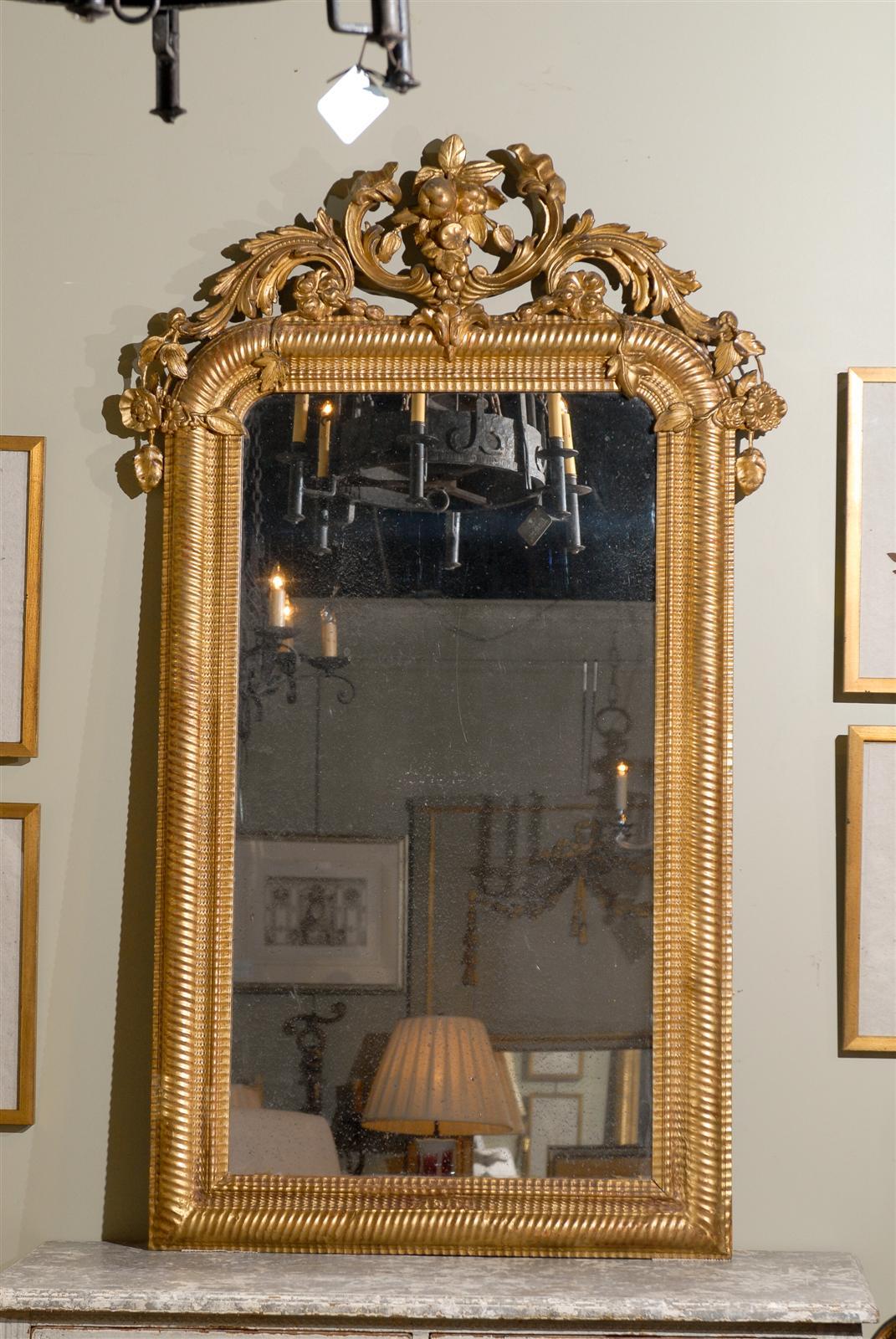 French Carved Gilt Mirror at 1stDibs