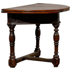 Unusual French Walnut Folding Table Unusual French Walnut Folding Table