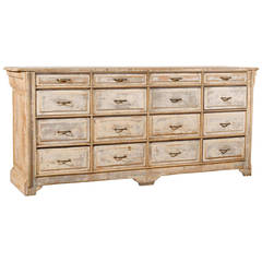 Antique French Painted Cabinets Shop Counter