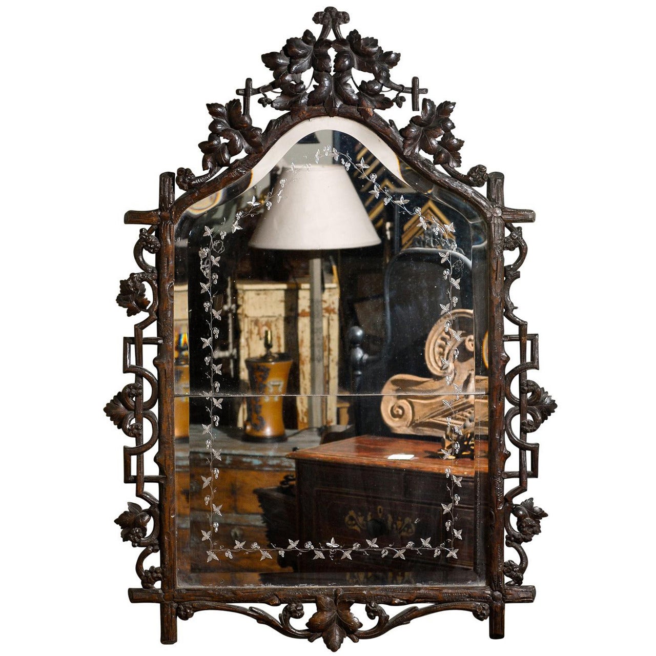 Black Forest Mirror with Original Glass