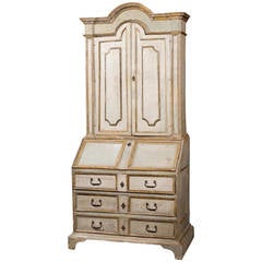 18th Century Italian Paint Decorated Drop-Front Secretaire